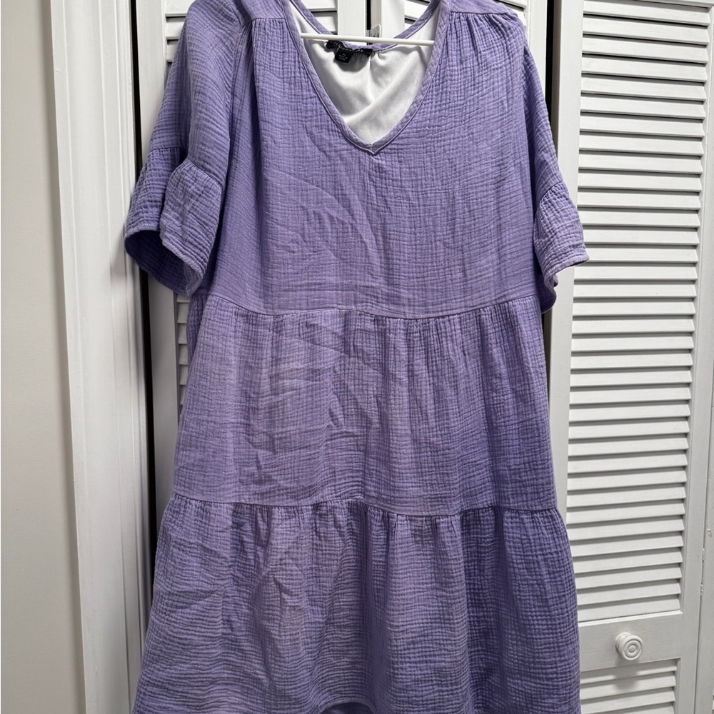Perceptions Lavender and White Dress
